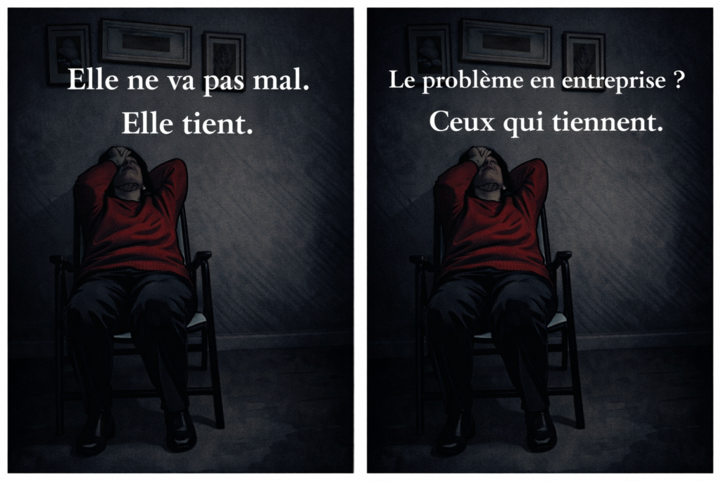 Burnout en entreprise : les signes précurseurs passent souvent inaperçus parce que la performance est encore là. Comprendre pourquoi "tenir" peut être un signal d'alarme, et ce que le management peut faire concrètement.